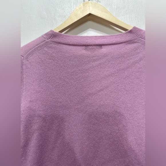 J.Crew 100% Cashmere Lavender Purple Sweater Soft Size Large Women’s - Picture 12 of 13
